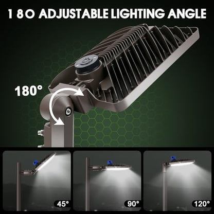 350W Parking Lot Light Slip Fitter Mount Dusk to Dawn Photocell - size: 350W/Slip Fitter/3PC