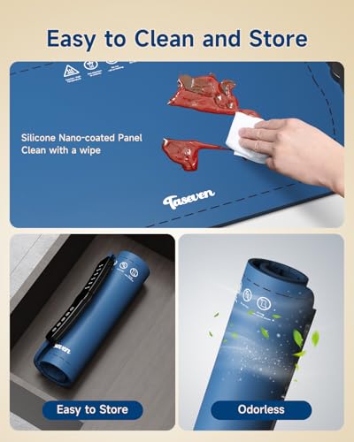 Food Warming Mat,7 Temp,4H Timer,Roll Heat Pad,Thermochromic Line