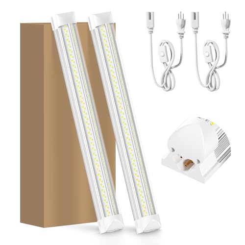ONLYLUX LED Shop Lights, LED Tube Light 25W 6000K(2 Pack) - size: 2 Pack