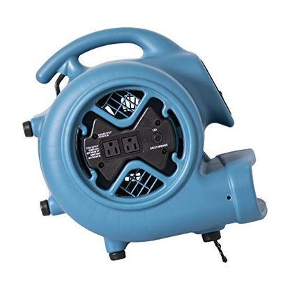 XPOWER P-600A Pro 1/3HP 2600 CFM Centrifugal Air Mover, Carpet Dryer, Floor Fan, Blower, for Water Damage Restoration, Janitorial, Plumbing, Home Use