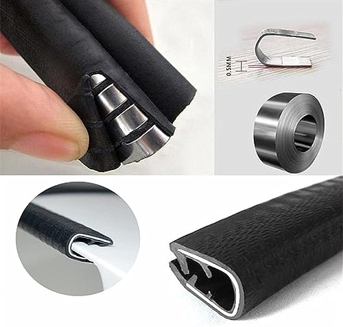 Edge Trim Black U-Channel Rubber Trim 1/2" X 3/8" Fits Edge 3/64 to 1/4 Inch Flexible PVC Edge Protector for Sharp/Rough Surfaces, Easy to Install (Black, 25 Feet (7.50 Meter)) - color: Black, size: 25 Feet (7.50 Meter)