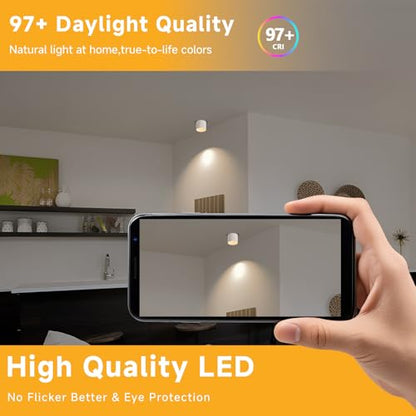 LED Ceiling Spotlight Indoor CRI 97+ Modern Cylinder Light Ceiling Mount - color: White, size: 1 Pack – 3000K Warm White