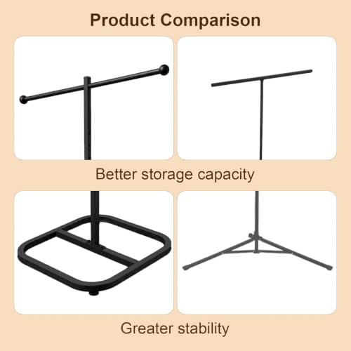 DALEMHOME Adjustable Bag Rack Stand, 37"-44.8" Heavy Duty Metal Display