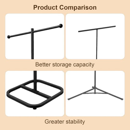 DALEMHOME Adjustable Bag Rack Stand, 37"-44.8" Heavy Duty Metal Display