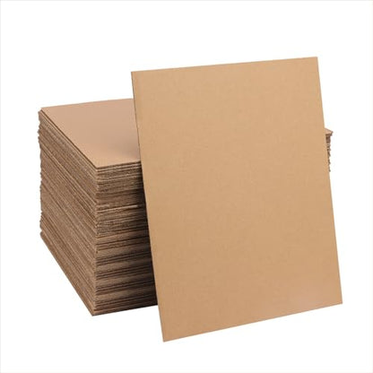 100 Pack 8"x 10" Corrugated Cardboard Sheets, Flat Cardboard Layer Pads 2 mm Thickness, Flexible Packaging Inserts for Shipping, Mailing, and Crafts, by IHDYPPEW - size: 100 Pack 8"x 10" brown