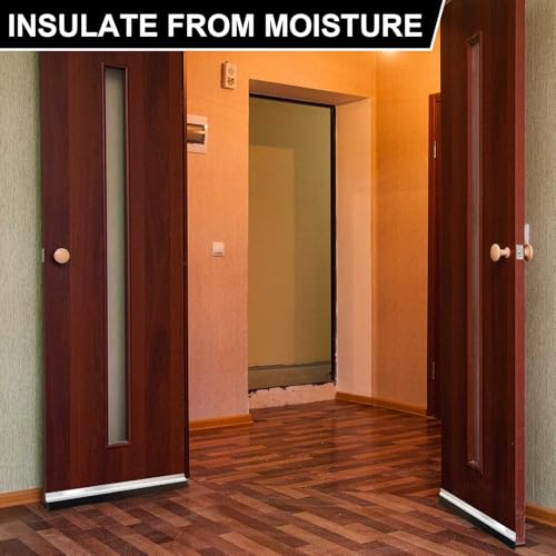 Gisafai 2 Pcs Aluminum Door Sweep, 48 Inches, Natural - color: Natural, size: 48 Inch