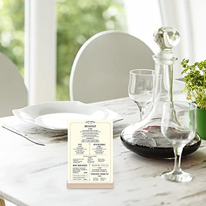 8 Pieces Wood Place Card Holders Table Number Holders Rustic Number Stands for Wedding Party Table Decoration