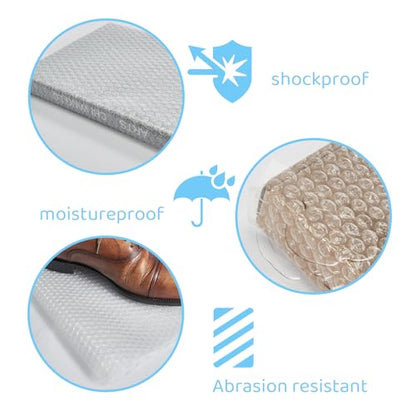 2 Pack-12inchx72ft Total 3/16" Air Bubble Cushioning Wrap Roll, Bubble Wrap for Protection Packaging Mailers, Nylon Wrap Rolls Moving Cushioning Supplies for Moving/Insulation, Perforated Every 12”