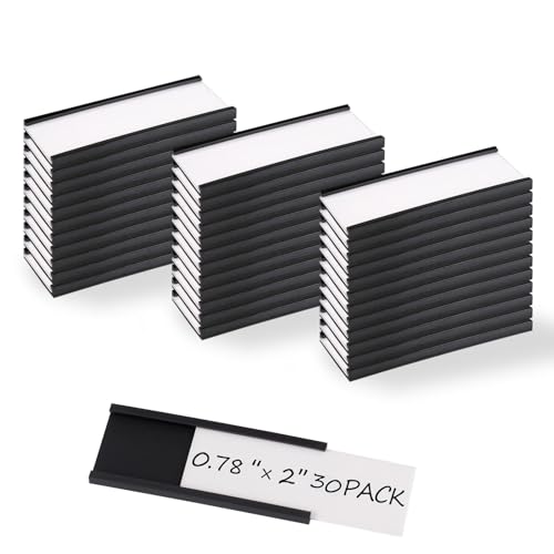 Realth C Channel Magnetic Label Holders 30 Pack 0.78" x 2" - size: 0.78'' x 2'', style: 30 Pack