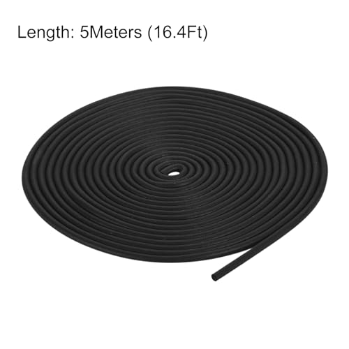 uxcell Foam Rubber Weather Seal Strip, 2mm(5/64") Diameter 5 Meters (16.4Ft) Long Round EPDM Rubber for DIY Gasket, Warehouse, Pads, Foam Tubing, Crafts - size: 2mmx5m