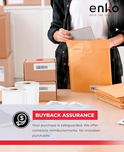 enKo 30256 6 Rolls | 1800 Address and Shipping Labels (2-5/16 x 4 in) - color: White