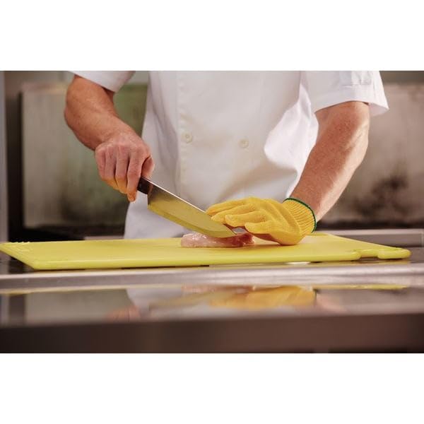 San Jamar Cutting Board,18x24 in,Yellow CBG182412YL - 1 Each - color: Yellow, size: 24"L x 18"W