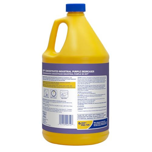 Zep Industrial Purple Cleaner and Degreaser Concentrate - 1 Gallon (Case of 4) ZU0856128 - Easy to Rinse Formula - size: 128 Fl Oz (Pack of 4)
