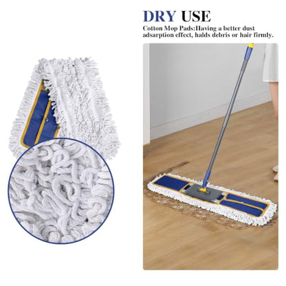Masthome 36" Commercial Dust Mop, Large Microfiber Mops for Floor Cleaning - color: Blue Large