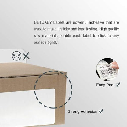 BETCKEY - Replace for DYMO 30347 (1" x 1-1/2") Book Spine Labels [2 Rolls] - color: 02-rolls (1500 Labels)