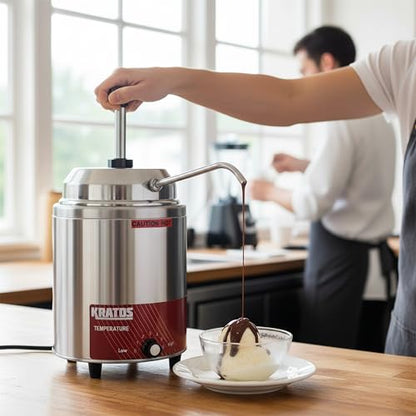 Kratos Electric Hot Topping Dispenser, 3.5 Quart Capacity. Accepts #10 Cans - size: Single Warmer without Heated Spout