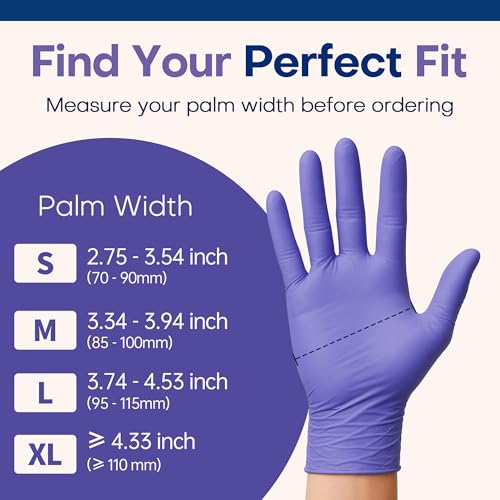 Supmedic Medical Soft Max Nitrile Disposable Gloves Powder-Free, Violet 100 - color: Medium (Blue Violet)