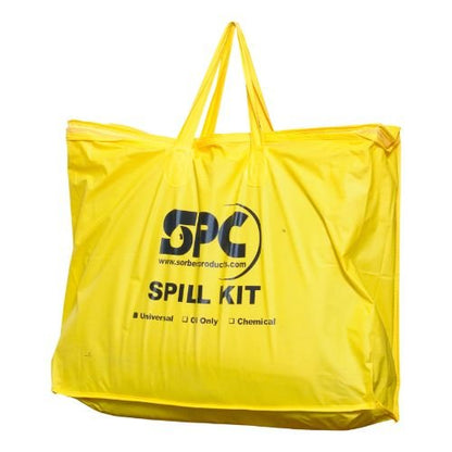 Brady SPC SKA-PP-TAA Universal Portable Spill Kit (Chemical/Oil/Water) Trade Agreement (TAA) Compliant - Includes Disposal Bag, Instructions, Gloves, Pads (10), and Socks (2) - style: Brady SPC SKA-PP-TAA
