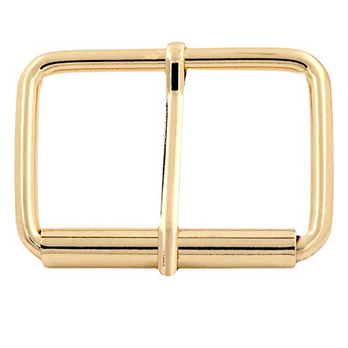 BIKICOCO Roller Buckle, 2 Inches Heel Rolling Bar Buckles for Bags Leather Webbing Straps - color: Light Gold X 10 Pcs