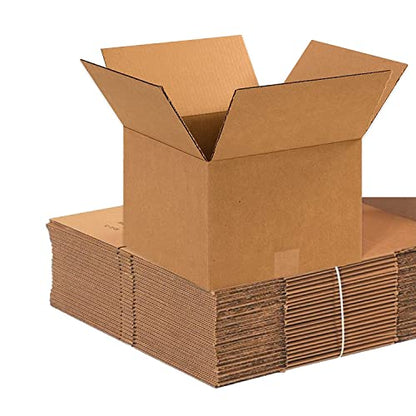 BOX USA 12 x 12 x 8 Corrugated Cardboard Boxes, Small 12"L x 12"W x 8"H, Pack of 25 | Shipping, Packaging, Moving, Storage Box for Home or Business, Strong Wholesale Bulk Boxes - style: Standard Corrugated