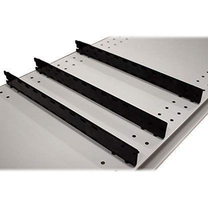 Black Extendable Adjustable Depth Gondola Shelf Dividers for Shelves 14" to 22" D, 100 Pack - size: 100 Pack