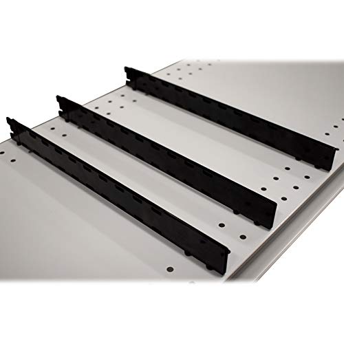 Black Extendable Adjustable Depth Gondola Shelf Dividers for Shelves 14" to 22" D, 100 Pack - size: 100 Pack