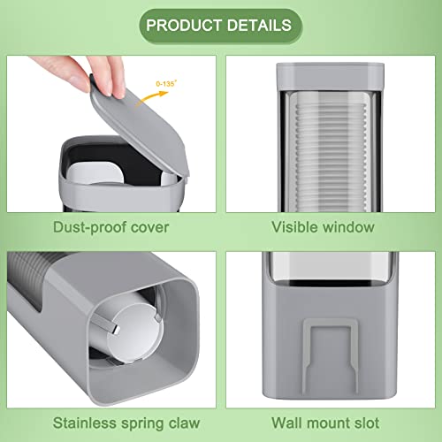 Chengu 2 Pcs Wall Mounted Bathroom Cup Dispenser for 3-5 oz Cups, Gray - color: Gray