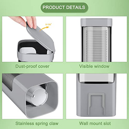 Chengu 2 Pcs Wall Mounted Bathroom Cup Dispenser for 3-5 oz Cups, Gray - color: Gray