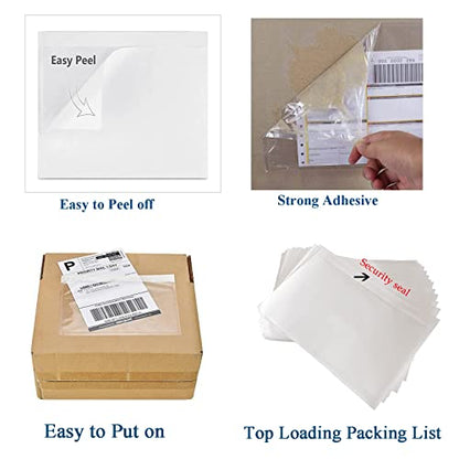 7.5'' X 5.5'' Packing Slip Envelope Pouches, Shipping Label Sleeves, Top Loading Packing List Mailing Envelopes, Clear Shipping Sleeves for Labels (1000Pcs) - size: 7.5" X 5.5" - 1000 Pcs
