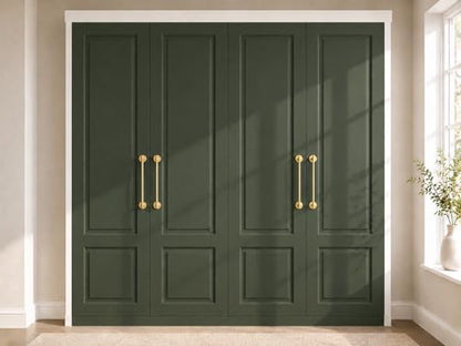 trust4care 4-Pack 2.3" Antique Brass Backplates of Bifold Closet Door Knob - color: Antique Brass, size: Set of 4