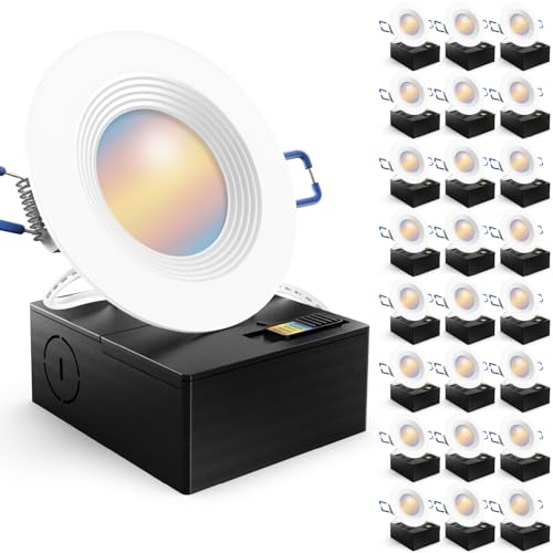 Sunco 24 Pack 3 Inch Recessed Lighting LED, 5CCT, Canless, Slim, 6W=50W - size: 3"