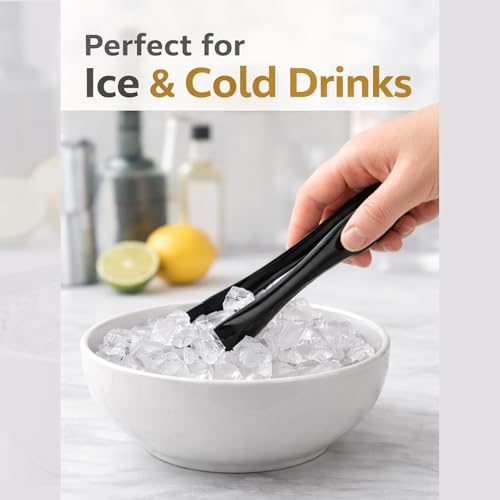 6" Black Mini Serving Tongs 30ct – Disposable Serving Tongs | Small PlasticTongs For Appetizers, Salad Bar, Buffet, Catering | PlasticTongs For Party, Finger Food, Restaurant Utensils In Bulk