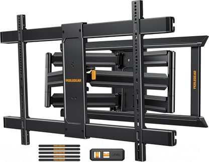 Perlegear Full Motion TV Mount for 55–120 inch TVs up to 225 lbs - size: Fits 55-120" TVs / Max 24" Wood Stud