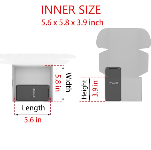 6x6x4 Shipping Boxes Set of 25, Brown Mailer Corrugated Cardboard Box - color: Brown, size: 6"x6"x4"/25-pack