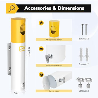 Outdoor Commercial Disposal, Wall Mounted Trash can, Waste Bins, Commercial Receptacle, Bin, Fireproof, Prevention of Waterlogging, Corrosion Resistant, Suitable for Park,Outdoor,Offices.