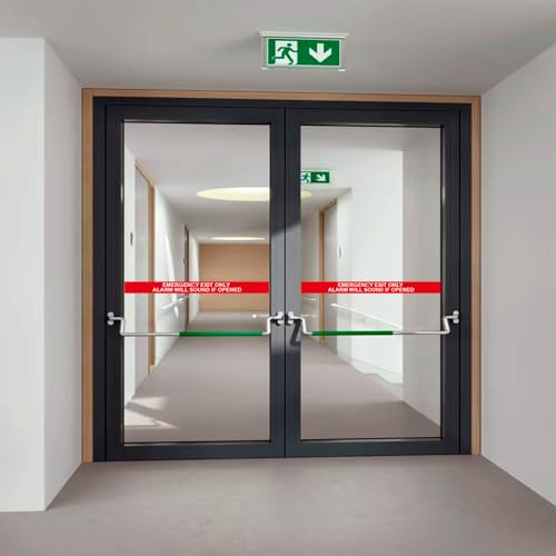 6 Pack Emergency Exit Only Alarm Will Sound Sticker