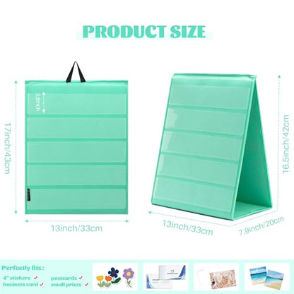 PACMAXI Double-Sided Portable Sticker Display Stand Organizer - color: Green