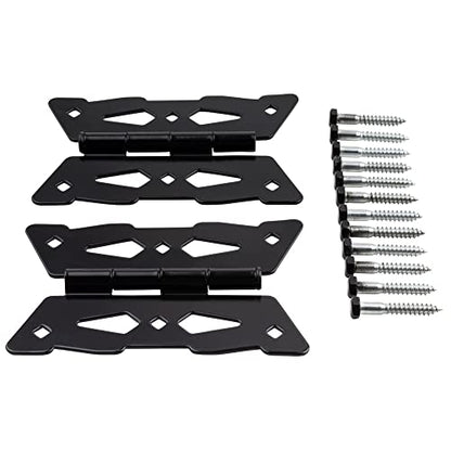 National Hardware Decorative Butterfly Hinges, Steel, 2-Pack, Black