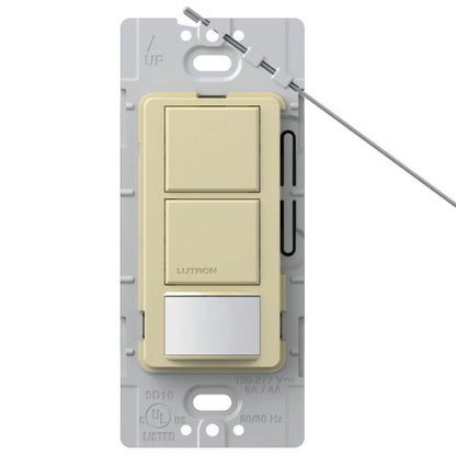 Lutron Lutron MS-OPS6-DDV-IV Maestro 6 Amp Single Pole Dual Circuit Occupancy Sensing Switch, Ivory - color: Ivory