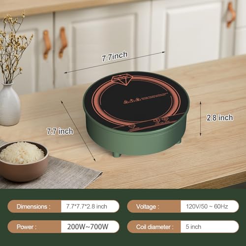 700W Mini Induction Cooktop for Moka Pot, RV & Camping - style: 700W/110V