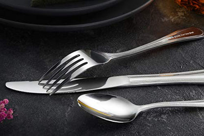 New Star Foodservice Bead Pattern 18/0 Stainless Steel Dinner/Dessert Spoon, 7.6-Inch, Set of 12, Commercial Grade - size: Dinner/Dessert Spoon (7.6-Inch)