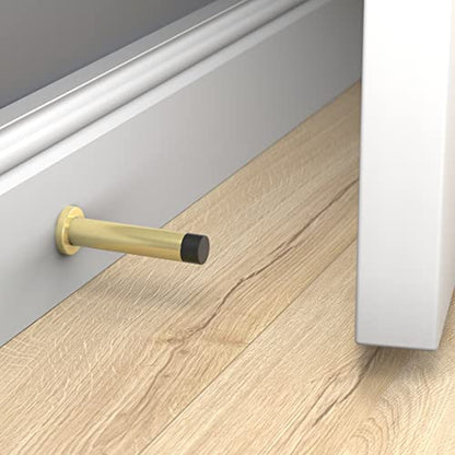 National Hardware N830-523 Cooper Door Stop, 3", Brushed Gold with Matte Black Tip - color: Brushed Gold with Matte Black Tip