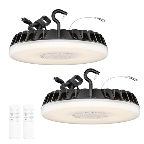 Smart UFO LED High Bay Light 200W with Multi-Function Remote 2Pack