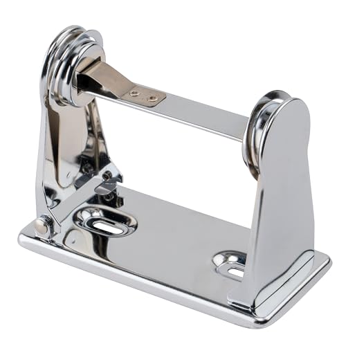 Winco White/Silver Single Toilet Paper Holder