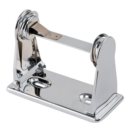 Winco White/Silver Single Toilet Paper Holder