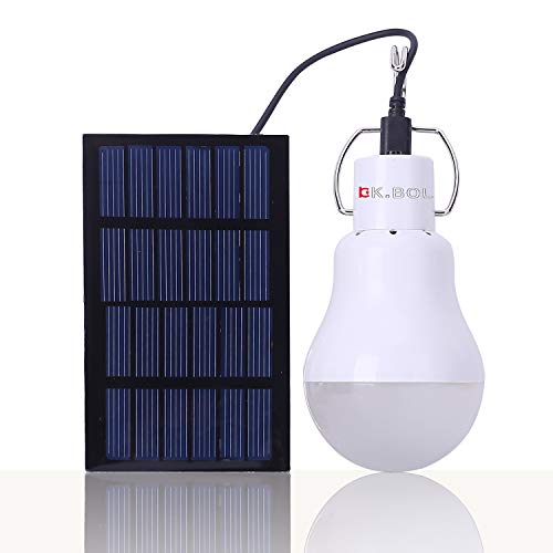 Solar Light Bulb Rechargeable Portable Solar Lamp Led Bulbs for Indoor Emergency Blackout Pet Home Outdoor Fishing Camping Hiking Chicken coop Tent Shed Bird Cage Lantern Lights - color: White S1200 Special Aging Resisting Wire
