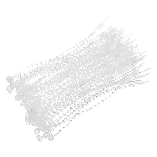 1000 Pcs Beaded Loop Tie Fasteners 3 Inch Snap Lock Pin Transparent - color: Transparent, size: 3 Inch