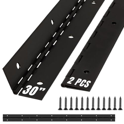 ALBO 30" x 2" Piano Hinge Stainless Steel 304, Black, 2-Pack - color: Black, size: 30 Inch