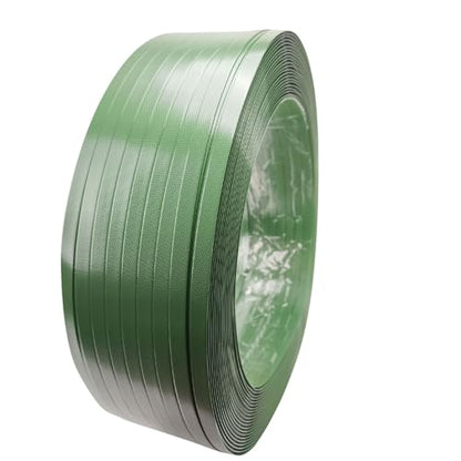 Polyester PET Strapping Roll 5/8" x 0.035" x 4000' – Heavy Duty Green Packaging Banding Strap, 1400 lbs Break Strength, UV & Water Resistant, Lightweight Poly Strapping Coil with 16" x 6" Core - size: 4000 FT Roll