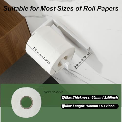 Sayayo White Toilet Paper Holder Wall Mount, RV Toilet Tissue Holder - color: White